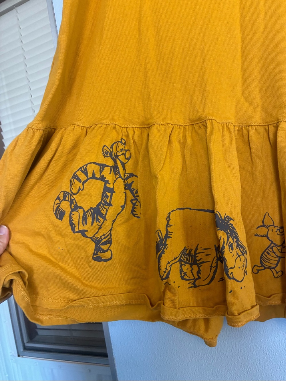 Disney Sweatshirt Style Dress Mustard Yellow Winnie the Pooh Women's XL - Picture 7 of 9